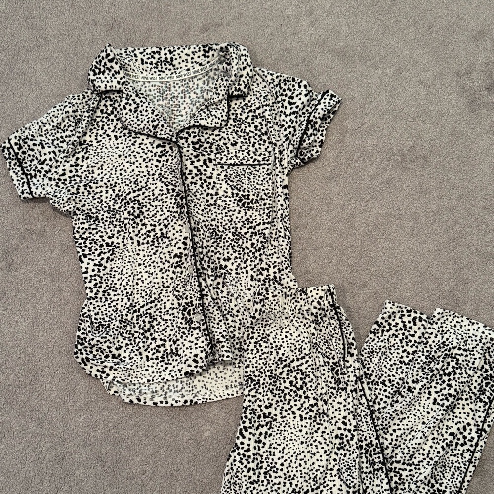 Nine West Leopard Print Pajama Set